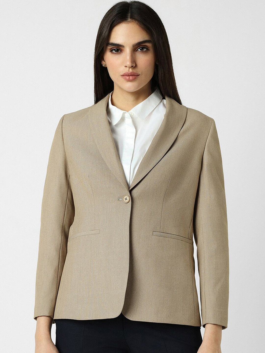 

Van Heusen Woman Single Breasted Blazer, Khaki