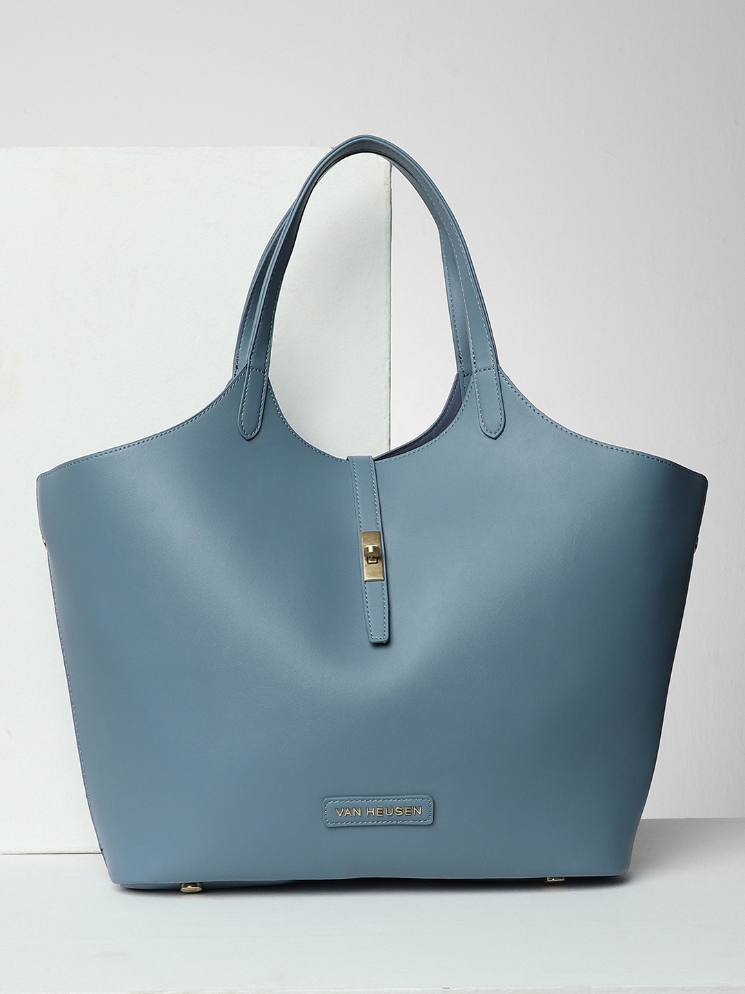 

Van Heusen Woman Oversized Shopper Handheld Bag With Buckle Detail, Blue
