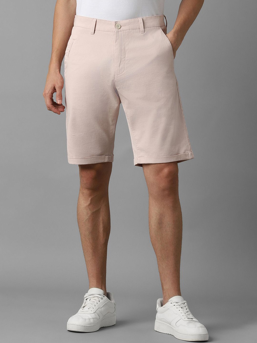 

Louis Philippe Sport Men Slim Fit Chino Shorts, Pink