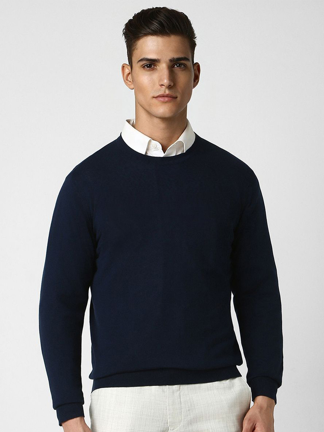 

V Dot Men Pullover, Navy blue