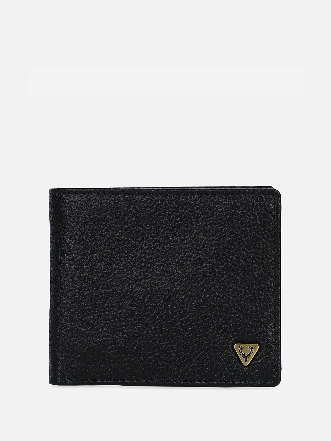 

Allen Solly Men Textured Leather Two Fold Wallet, Black