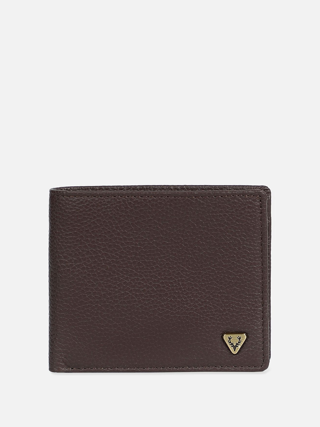 

Allen Solly Men Textured Leather Two Fold Wallet, Brown