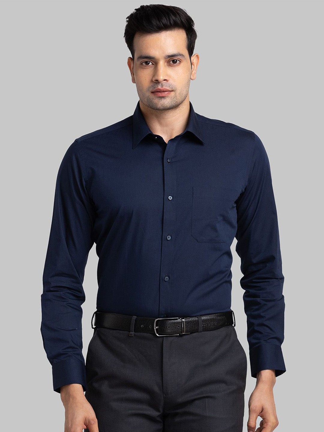 

Raymond Cotton Contemporary Fit Shirt-Collar Shirt, Blue