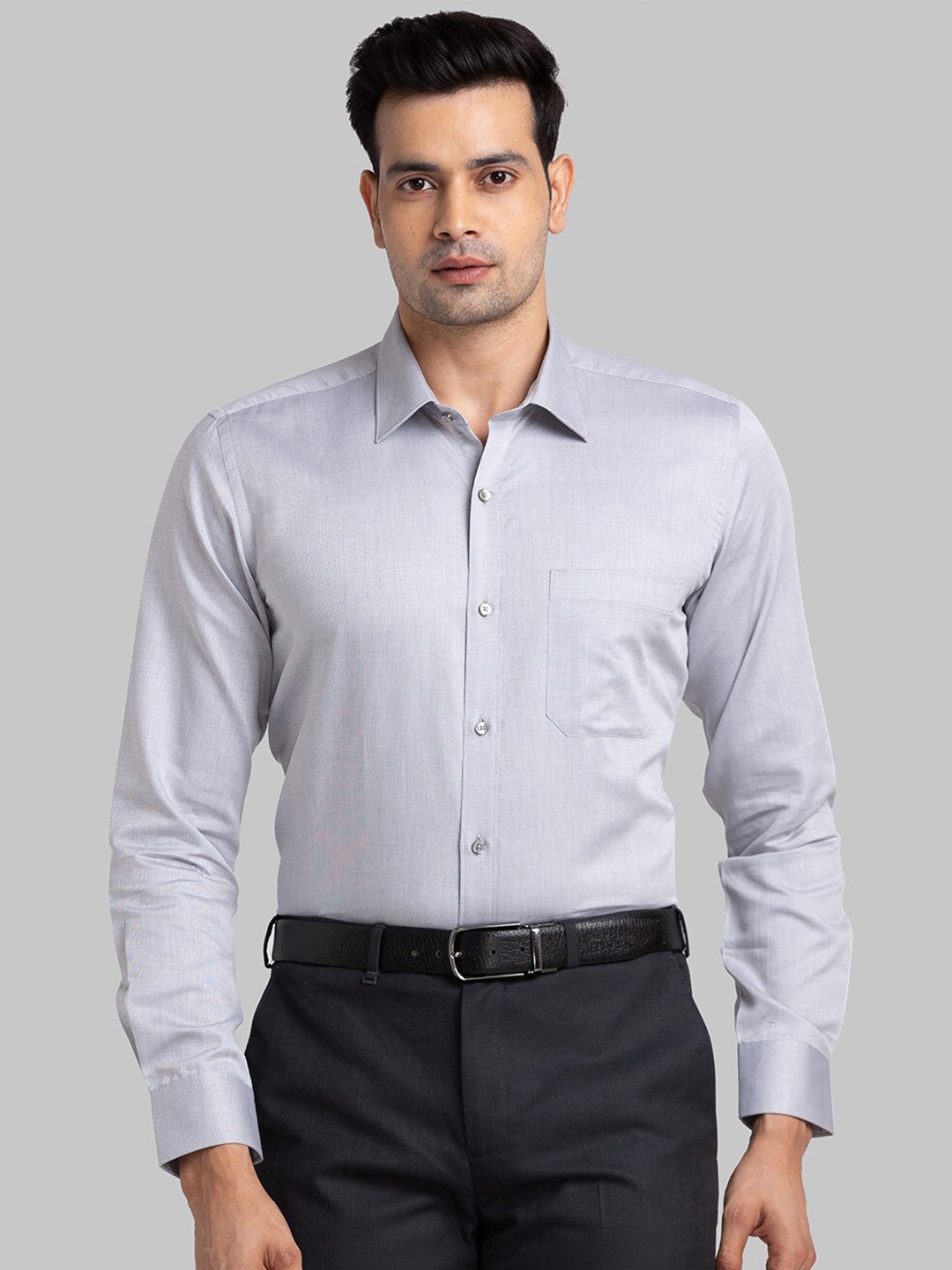 

Raymond Cotton Contemporary-Fit Shirt, Grey