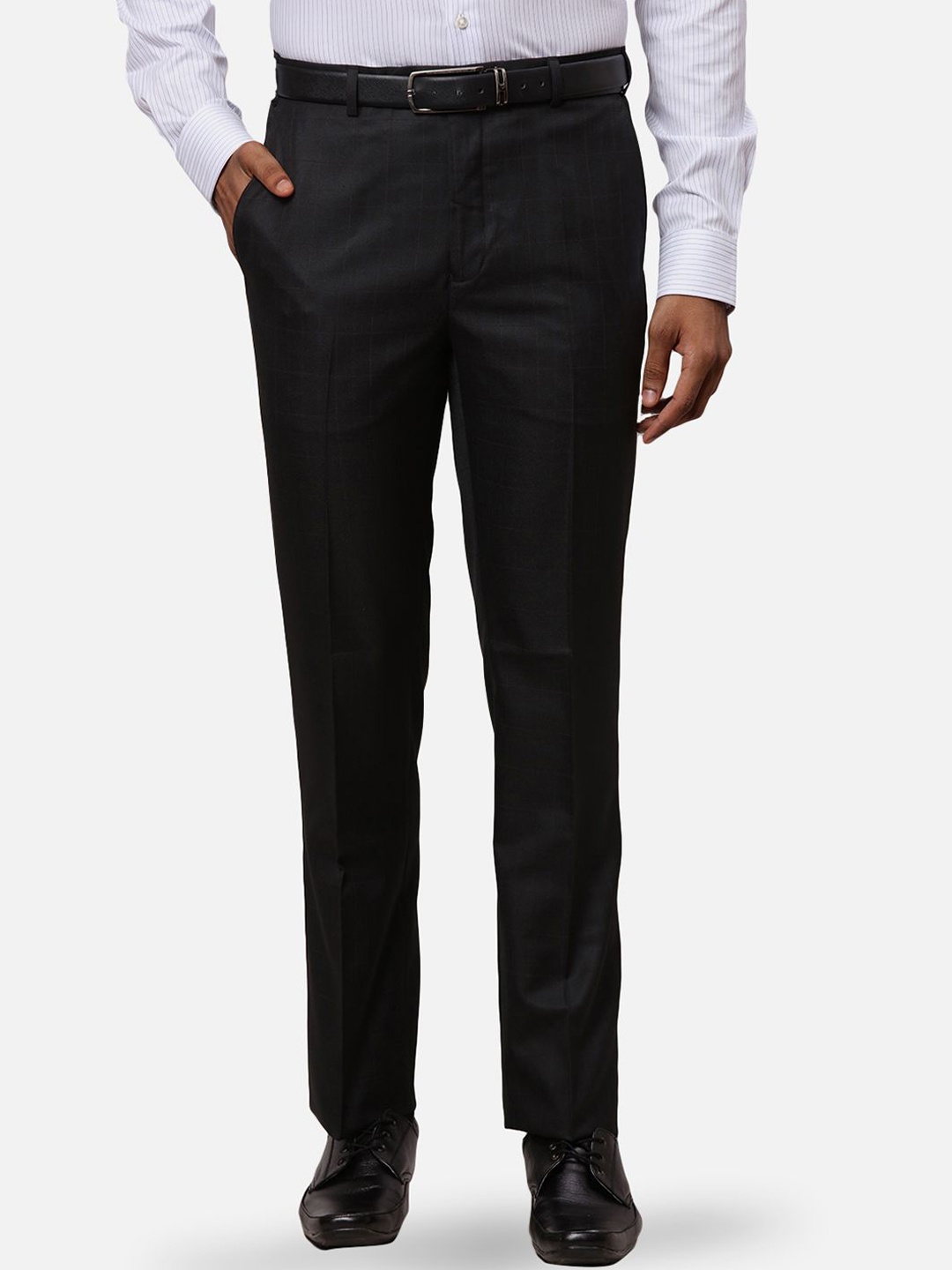 

Raymond Checked Formal Trouser, Black