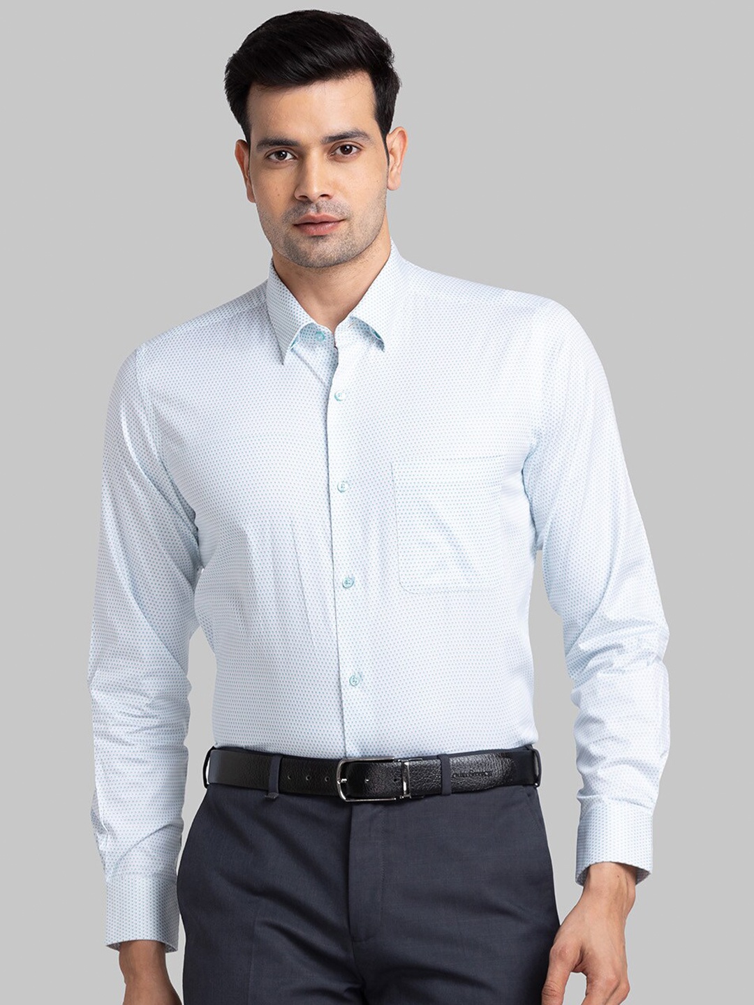 

Raymond Printed Pure Cotton Shirt, Blue