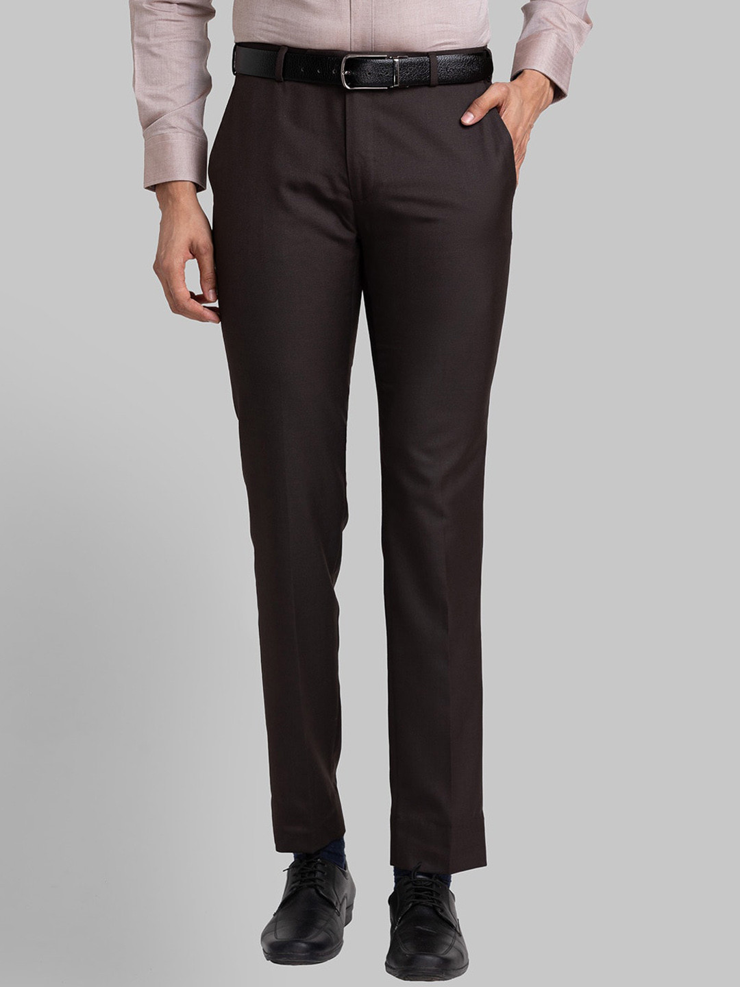

Raymond Slim-Fit Mid-Rise Trouser, Brown