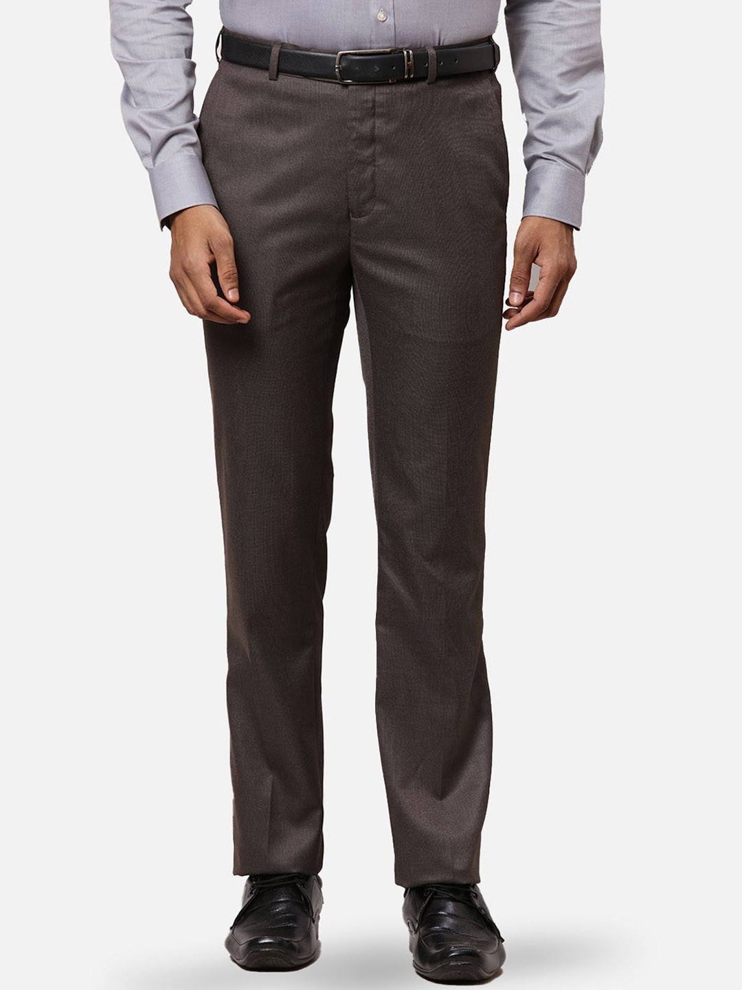 

Raymond Self Designed Contemporary Fit Formal Trousers, Brown