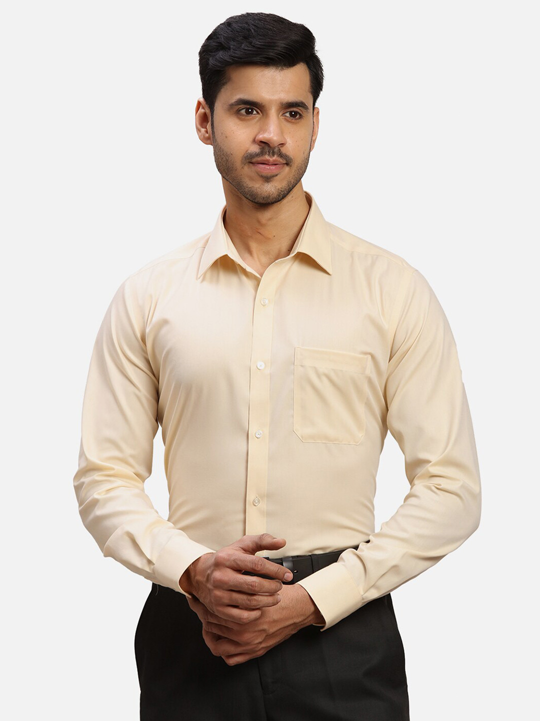 

Raymond Pure Cotton Long Sleeves Shirt, Yellow