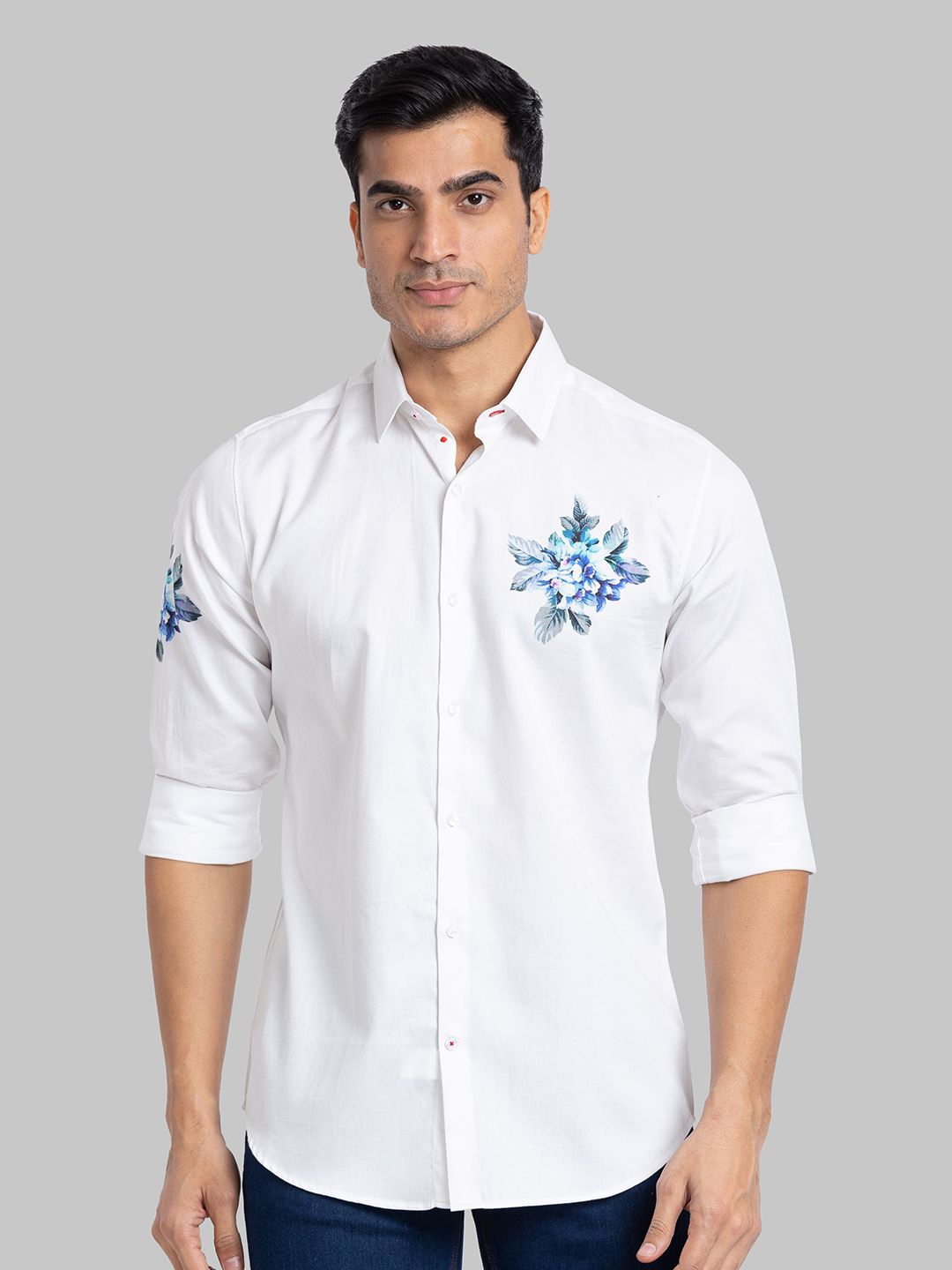 

Raymond Printed Slim Fit Shirt, White