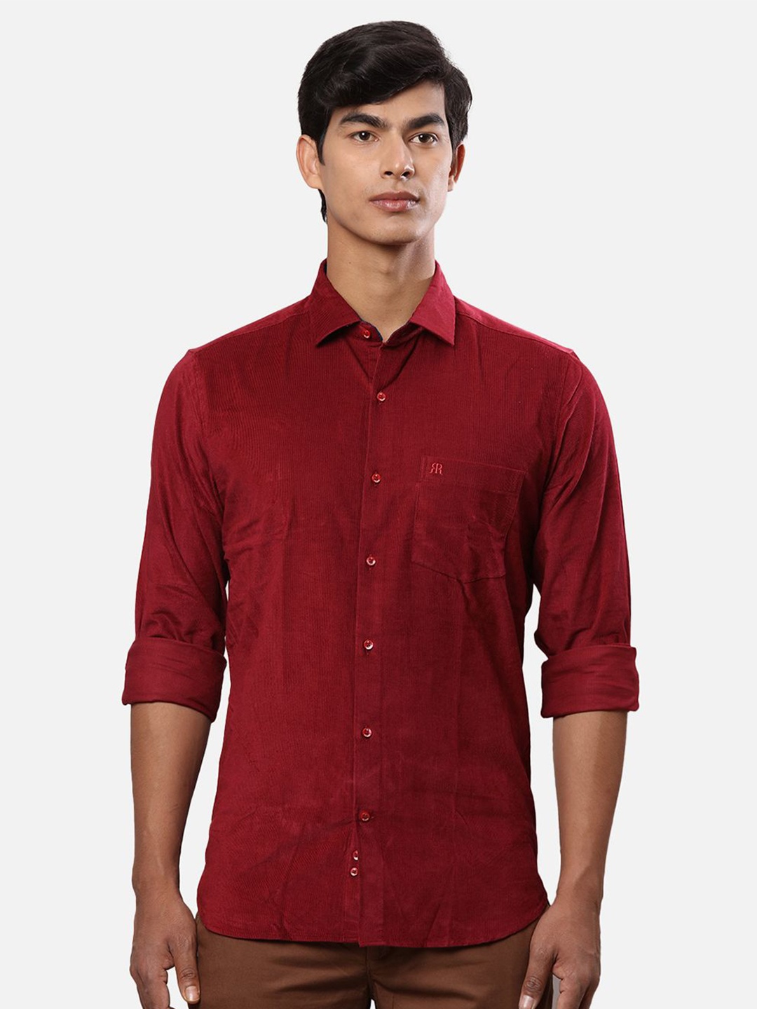 

Raymond Spread Collar Contemporary Fit Shirt, Red
