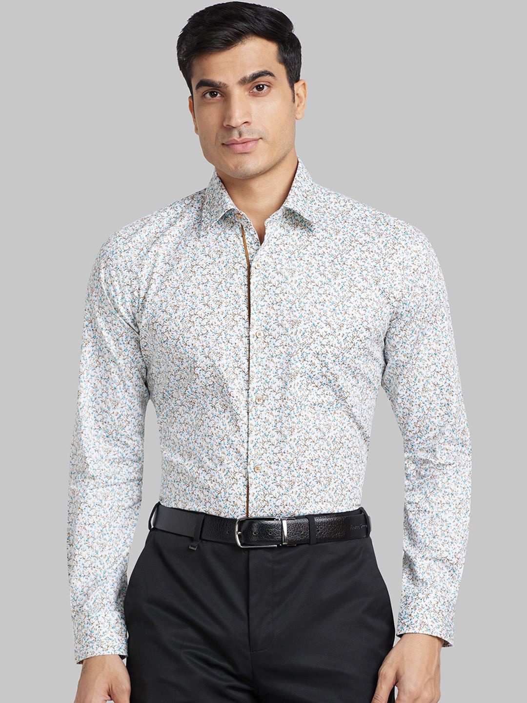 

Raymond Printed Pure Cotton Contemporary Fit Shirt, Brown