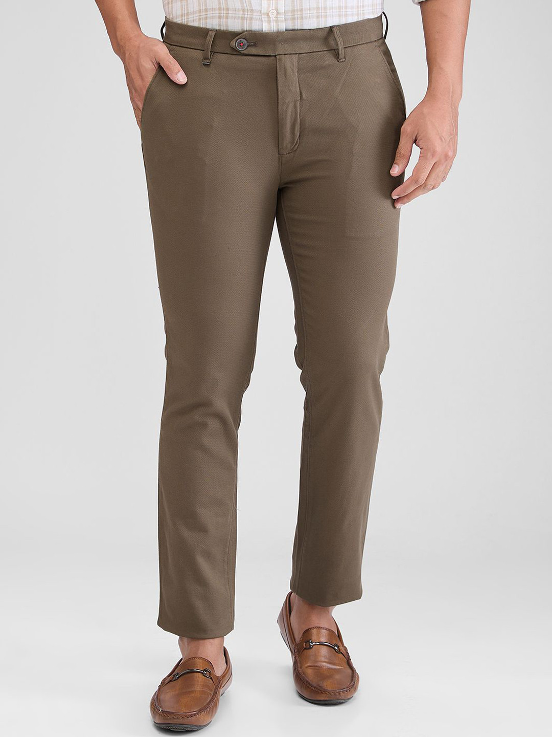 

Raymond Contemporary Fit Mid Rise Trouser, Green