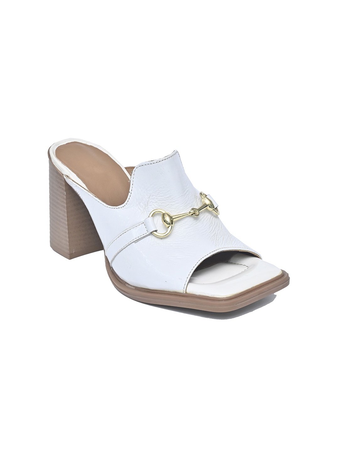 

Alleviater Square Toe Block Heel, White