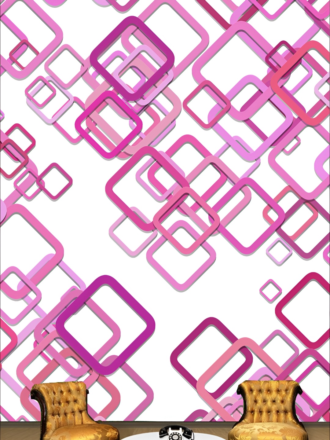 

Aura White & Pink 3D Printed Self Adhesive Wall Sticker
