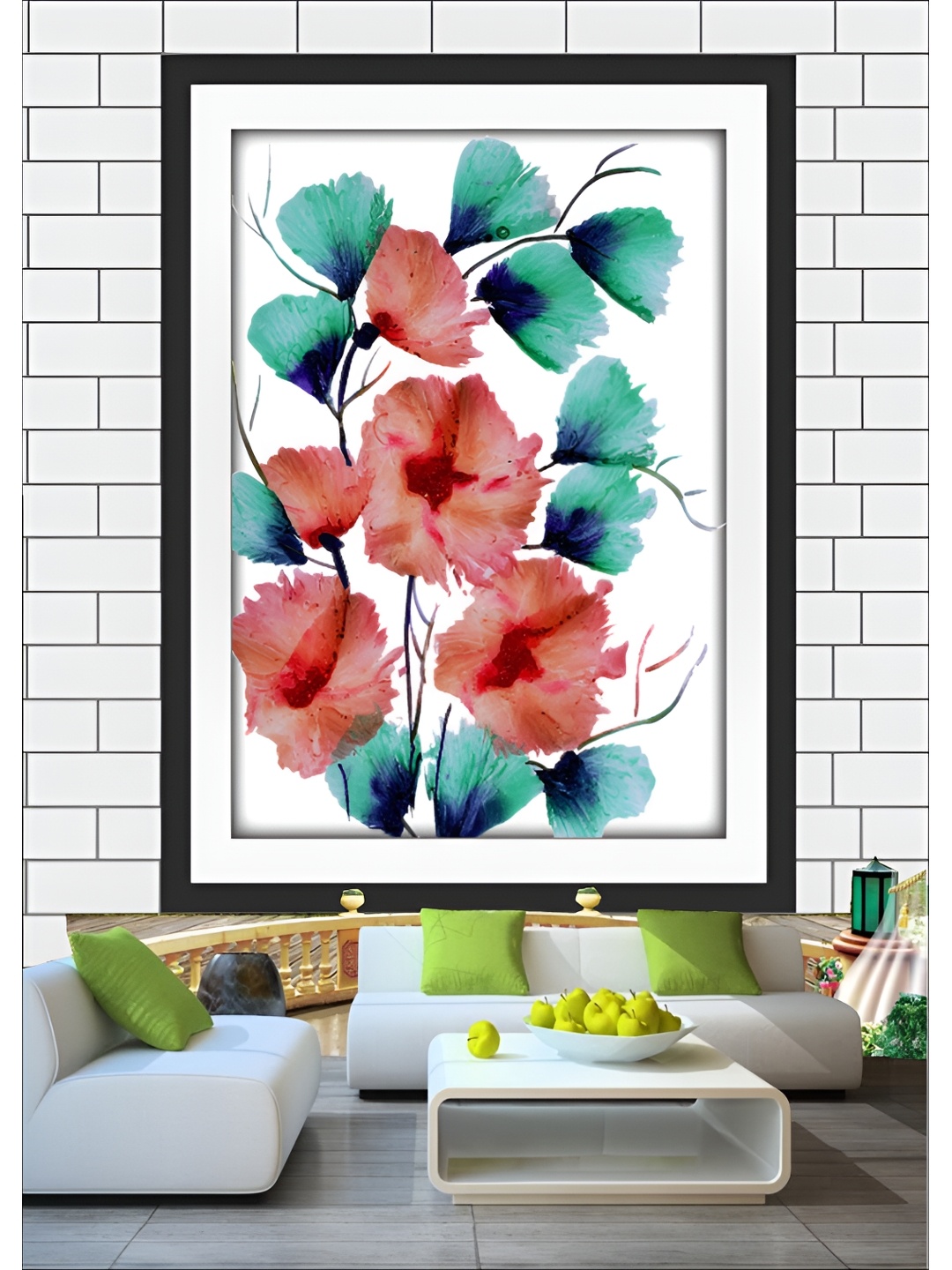 

Aura White & Green 3D Printed Self Adhesive Wall Sticker