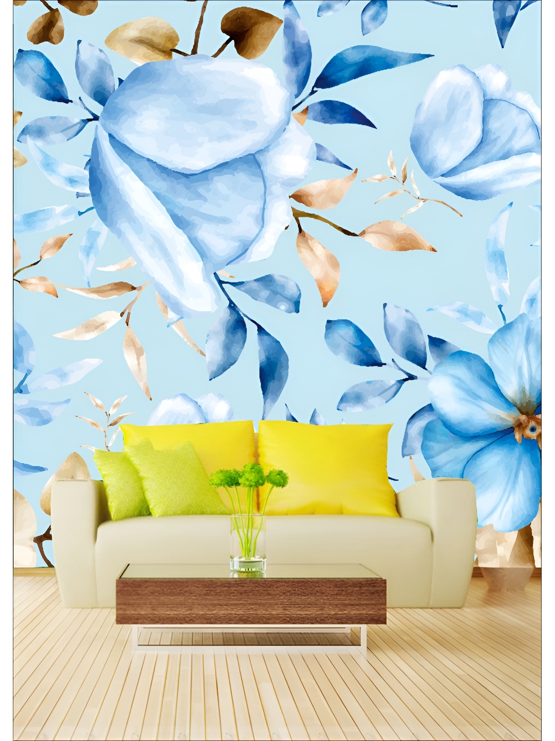 

Aura Blue & White 3D Printed Self Adhesive Wall Sticker