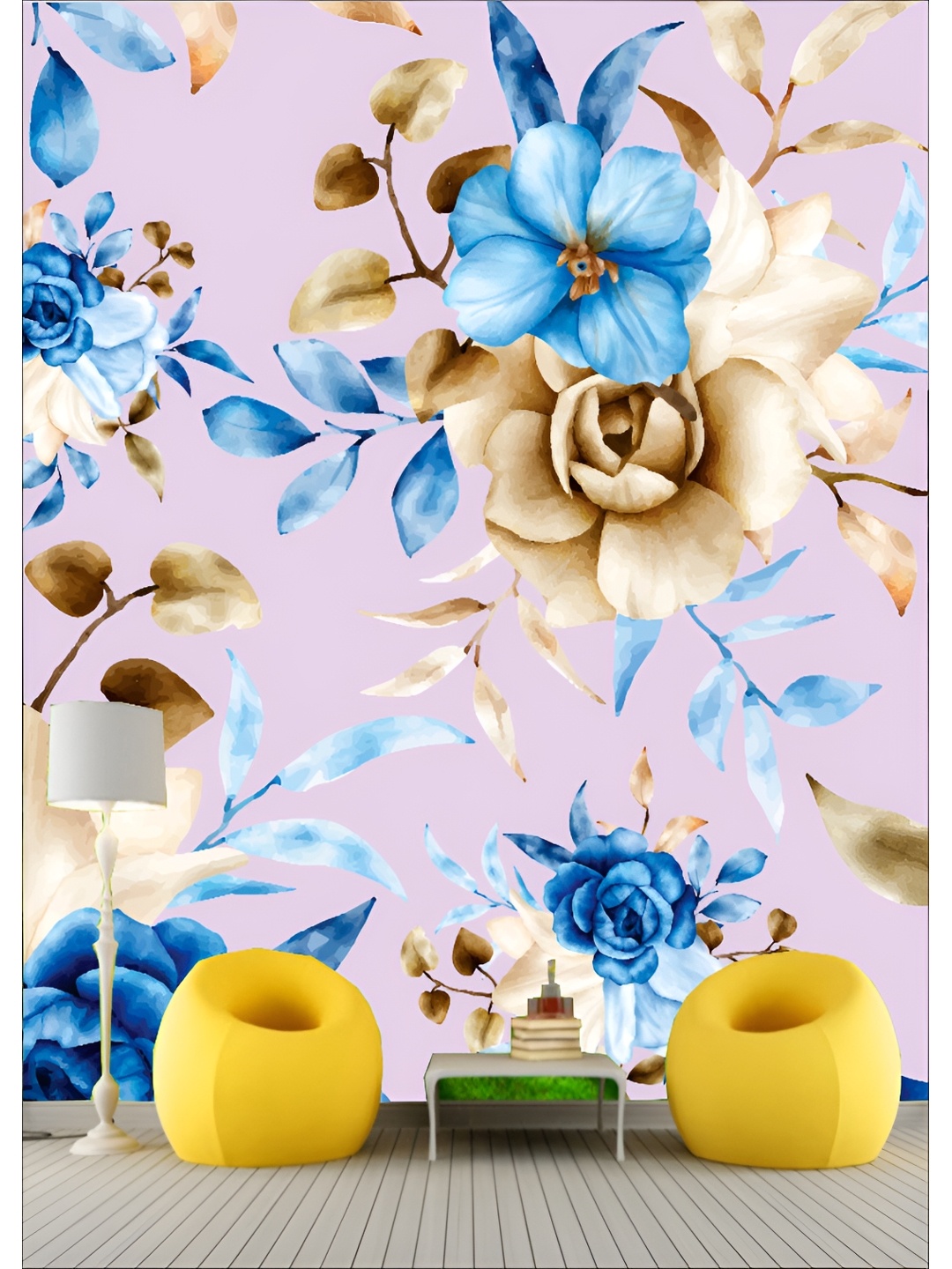 

Aura Blue & Brown 3D Printed Self Adhesive Wall Sticker
