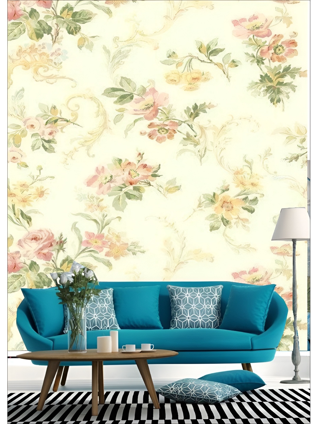 

Aura Cream-Colored Printed Self Adhesive 3D Decals & Stickers
