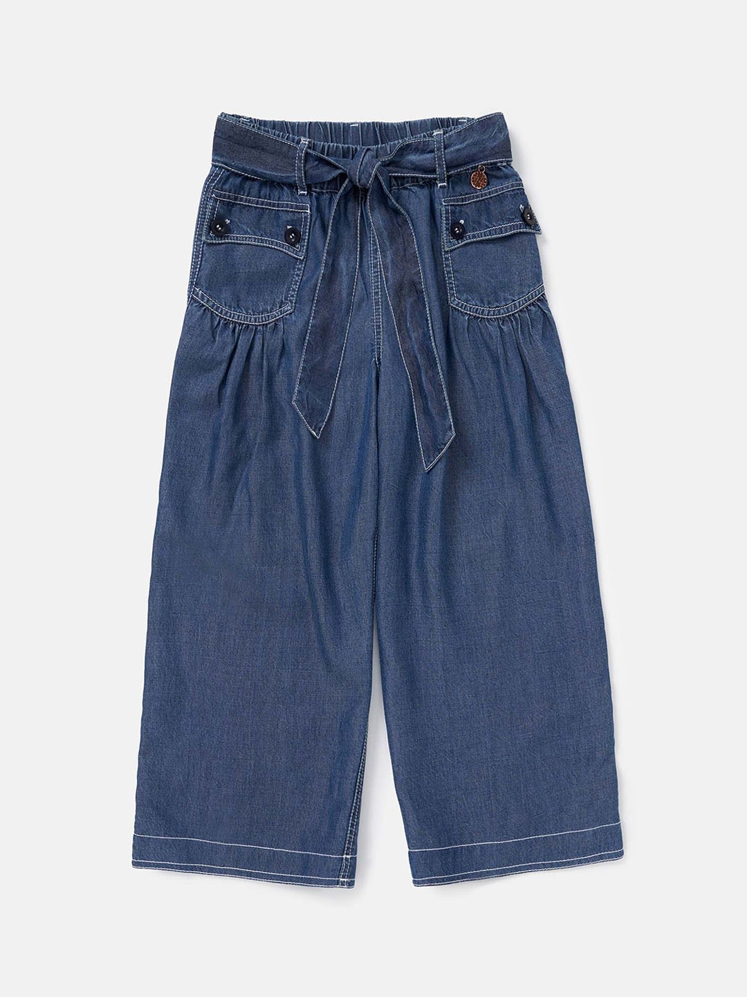 

Angel & Rocket Girls Flared Pleated Culottes Trousers, Blue