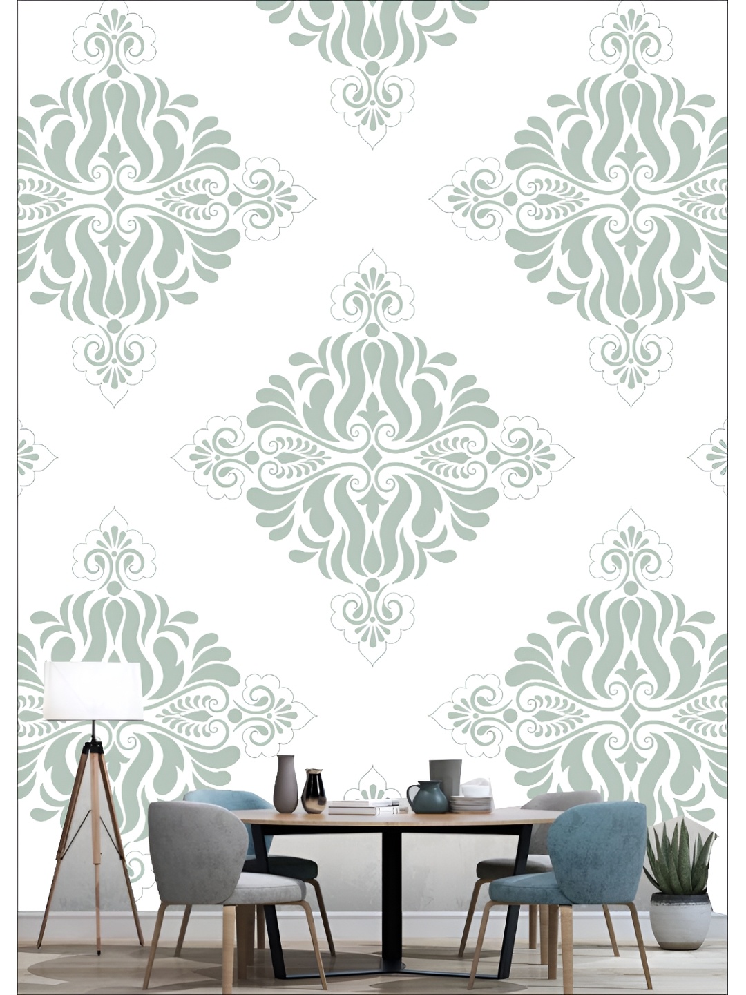 

Aura White & Green 3D Printed Self Adhesive Wall Sticker