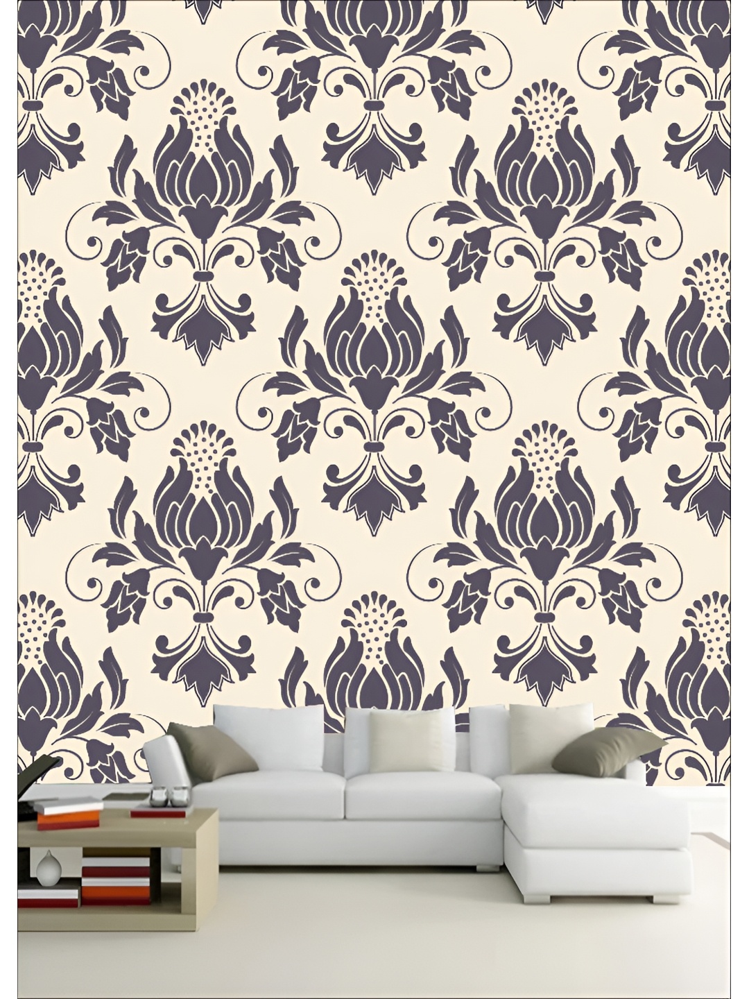 

Aura Grey & Beige Printed Self-Adhesive Wall Stickers, Multi