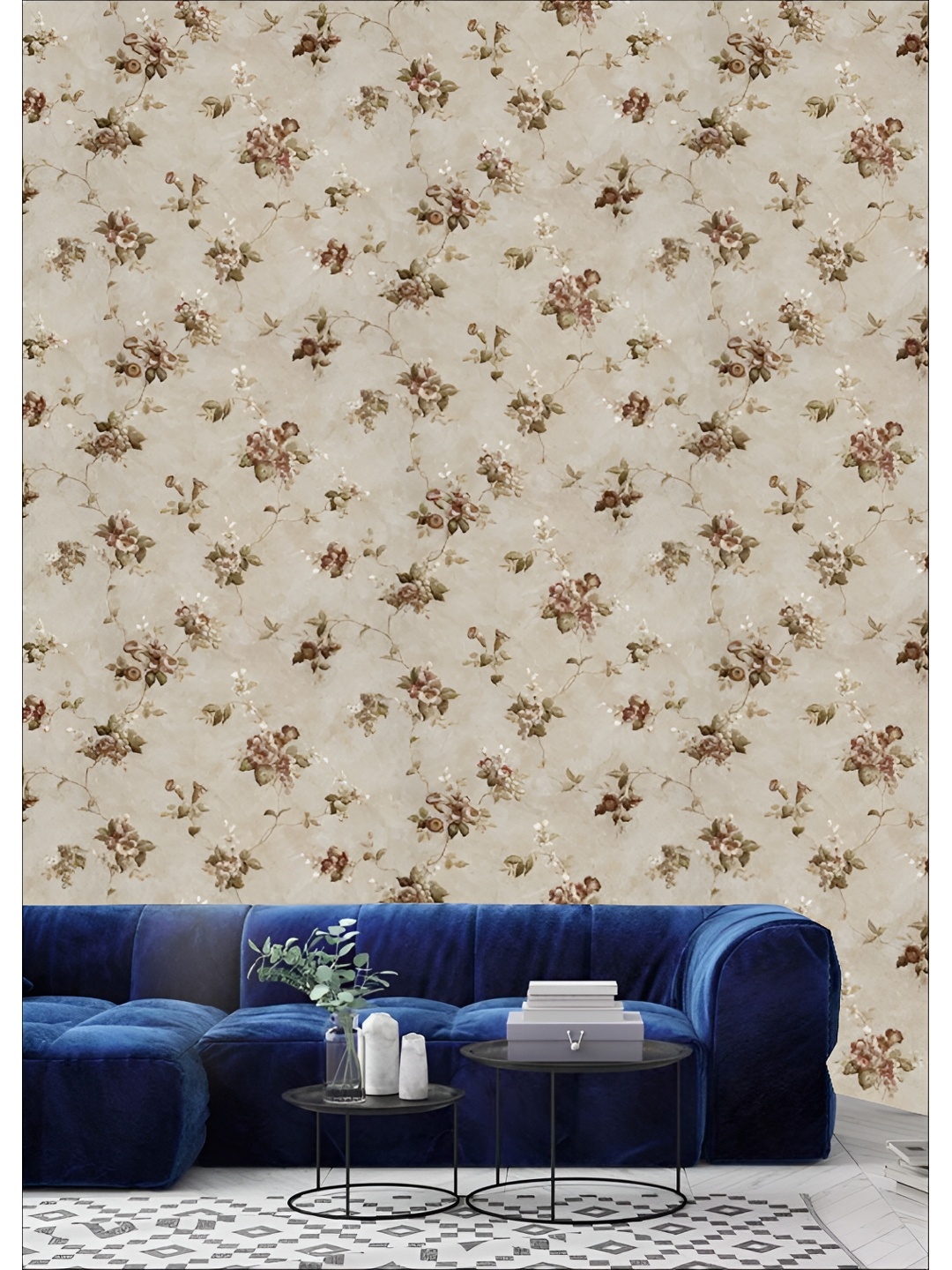 

Aura Brown 3D Printed Self Adhesive Wall Sticker, Cream