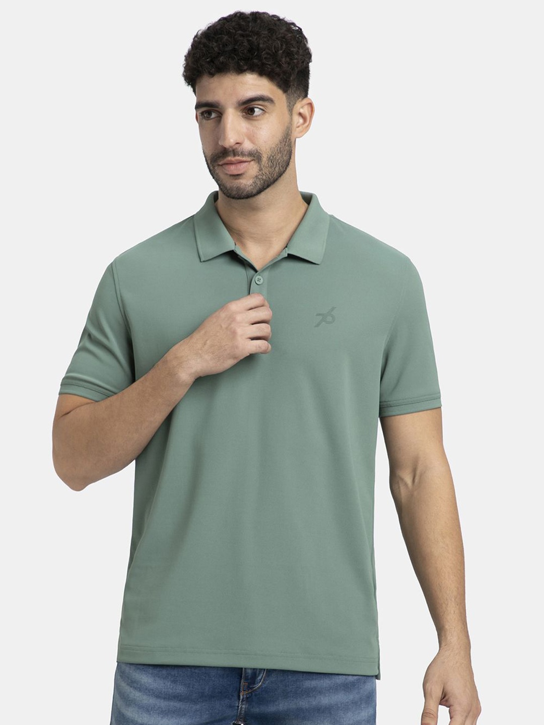 

Jockey Microfiber Fabric Solid Polo T-Shirt with StayDry & StayFresh Technology-AM38, Green