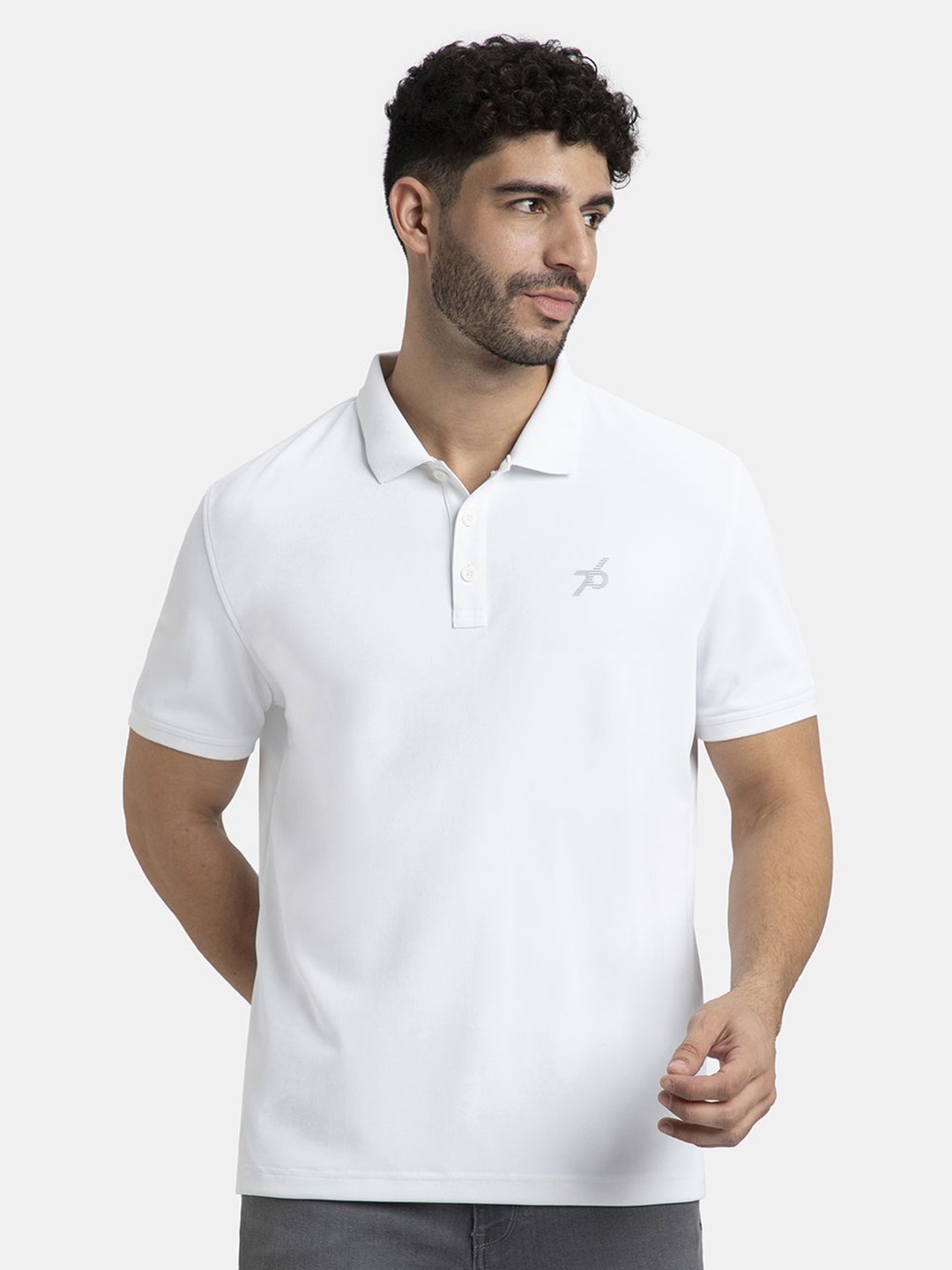 

Jockey Microfiber Fabric Polo Tshirt with StayDry & StayFresh Technology-AM38, White