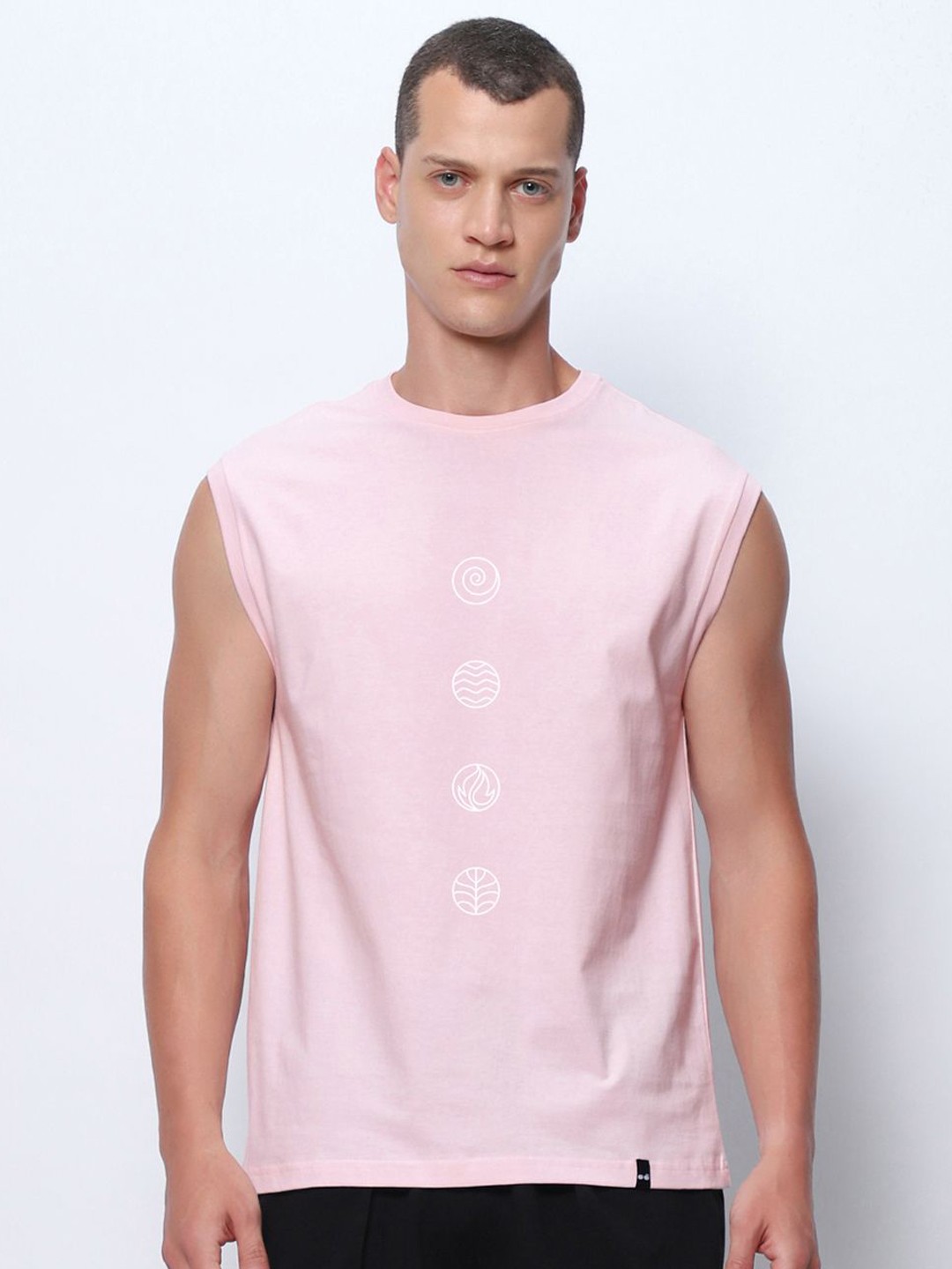 

Bewakoof Printed Pure Cotton T-shirt, Pink