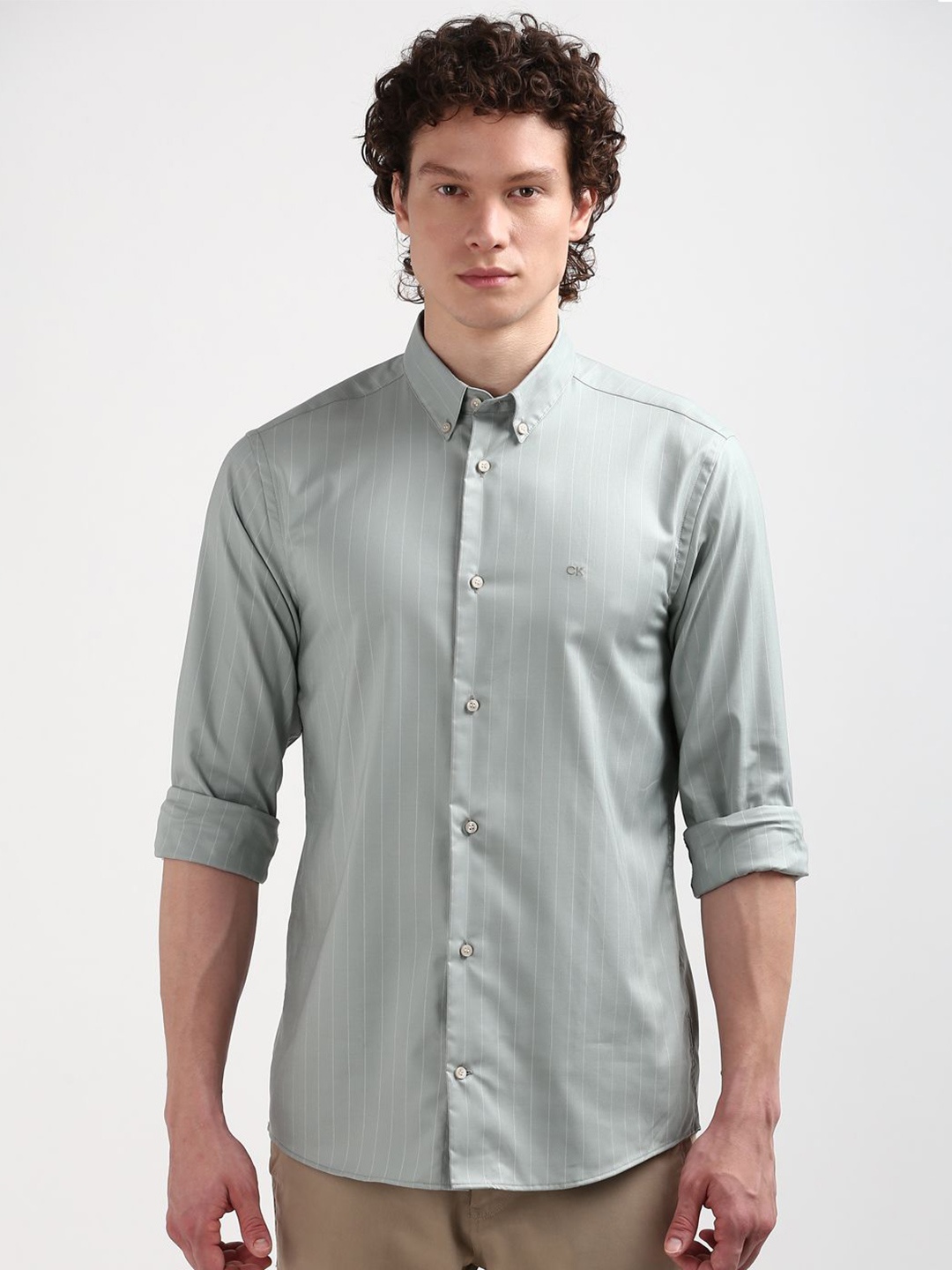 

Calvin Klein Jeans Men Opaque Casual Shirt, Green