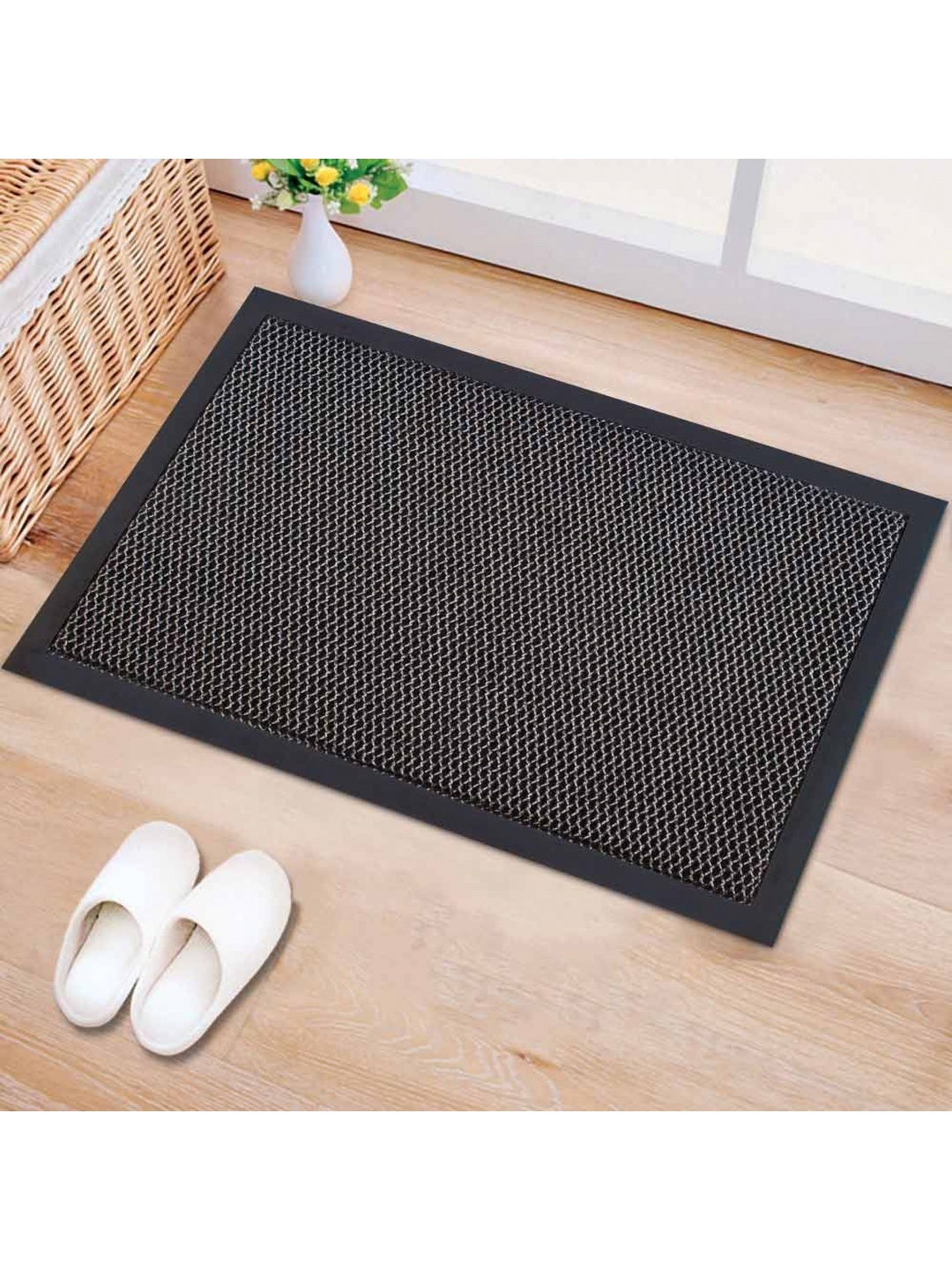 

Freelance Black Textured Anti skid Doormats