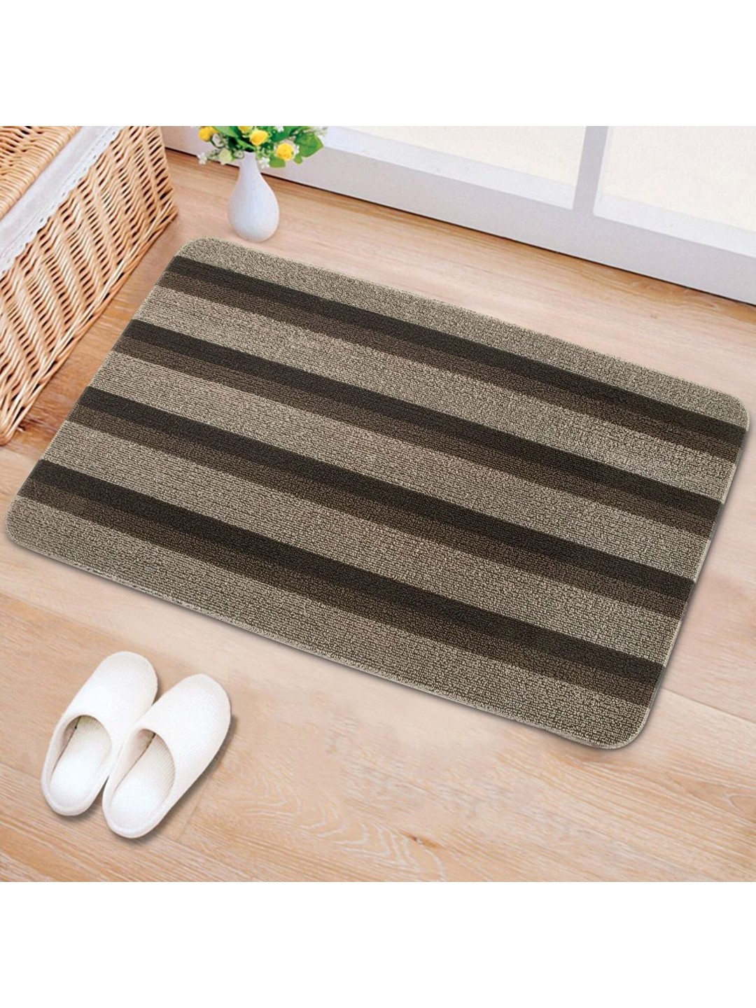 

Freelance Black & Grey Striped Anti-Skid Doormat