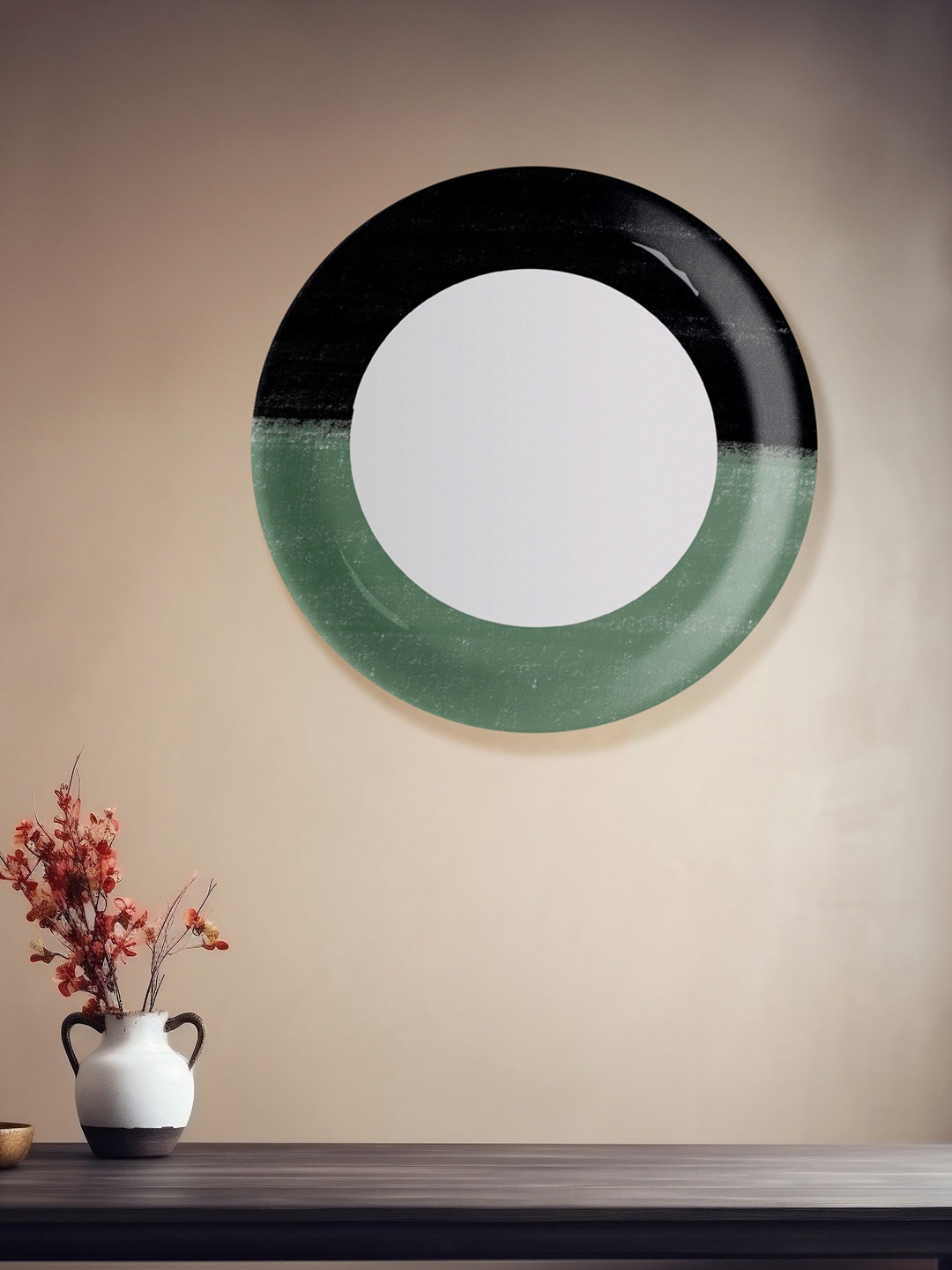 

nestroots White & Black Porcelain Wall Plates