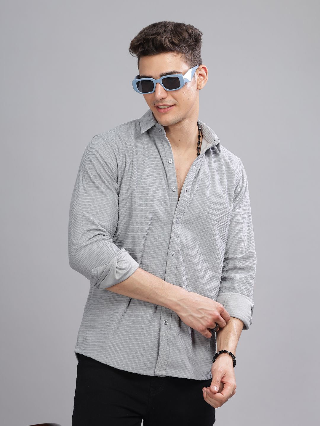 

PAUL STREET Men Standard Slim Fit Opaque Casual Shirt, Grey