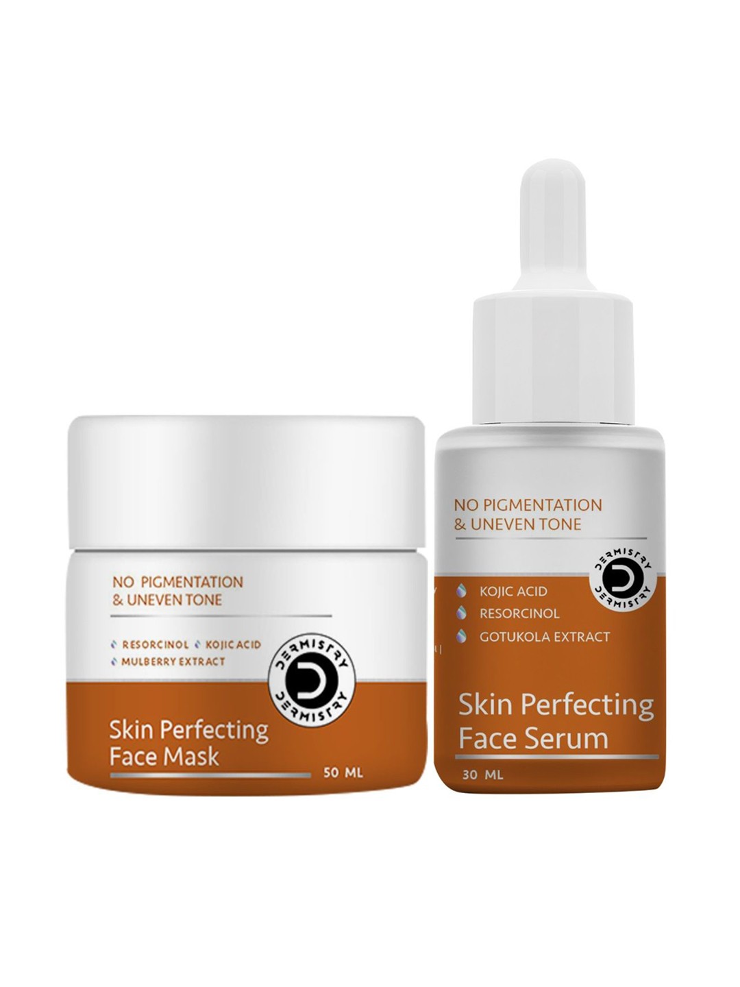 

Vigini Dermistry Skin Perfecting Face Mask 50ml & Face Serum 30ml, Brown
