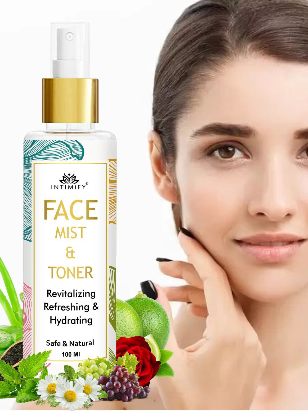 

INTIMIFY Face Mist & Toner For Refreshing Face - 100ml, Blue