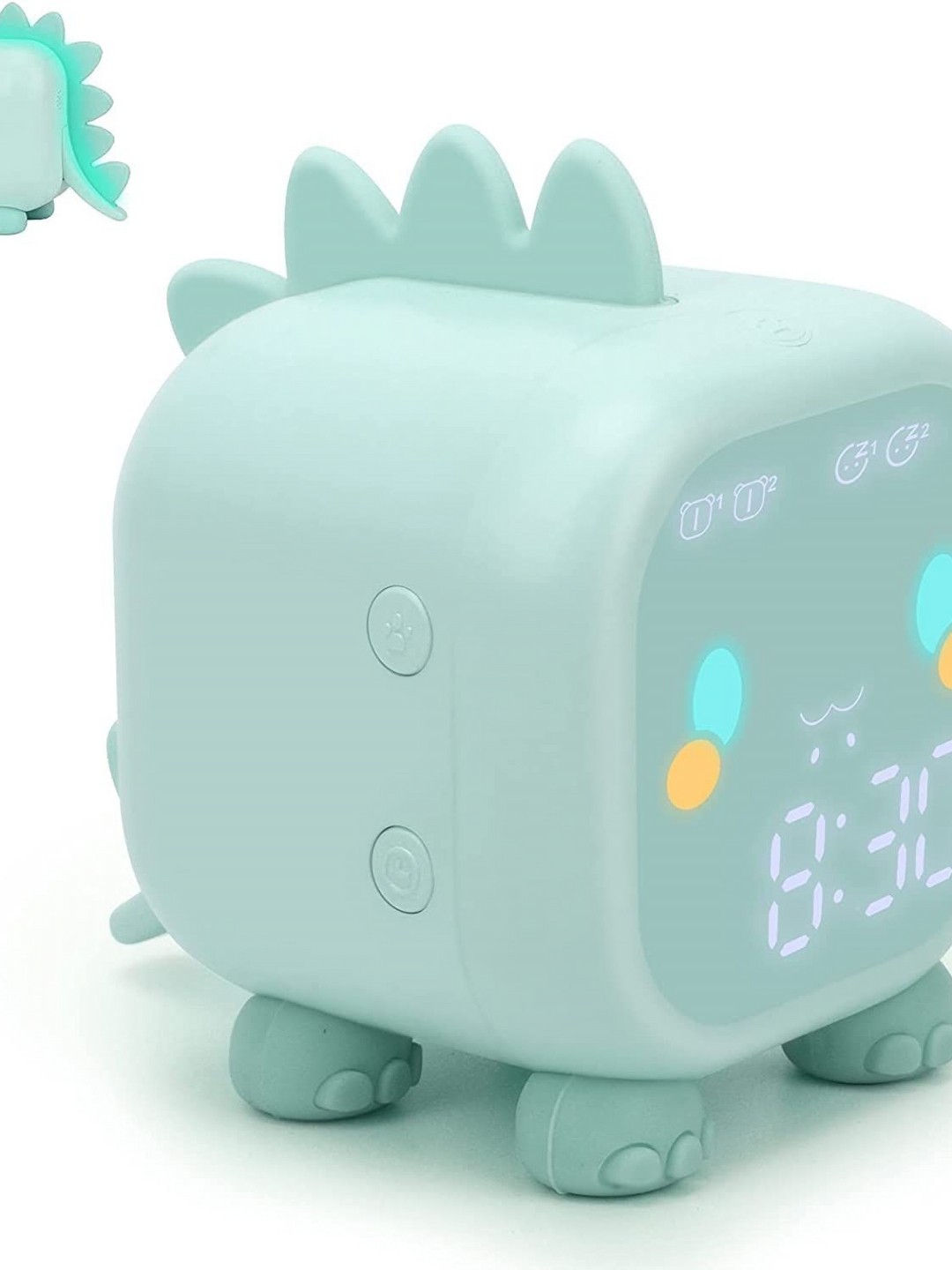 

SHOPPOFOBIX Green & White Printed Contemporary Alarm Clock
