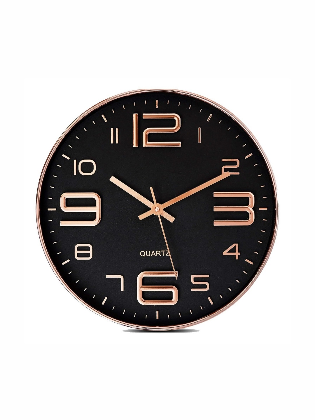 

SHOPPOFOBIX Black & Brown Analogue Contemporary Wall Clock
