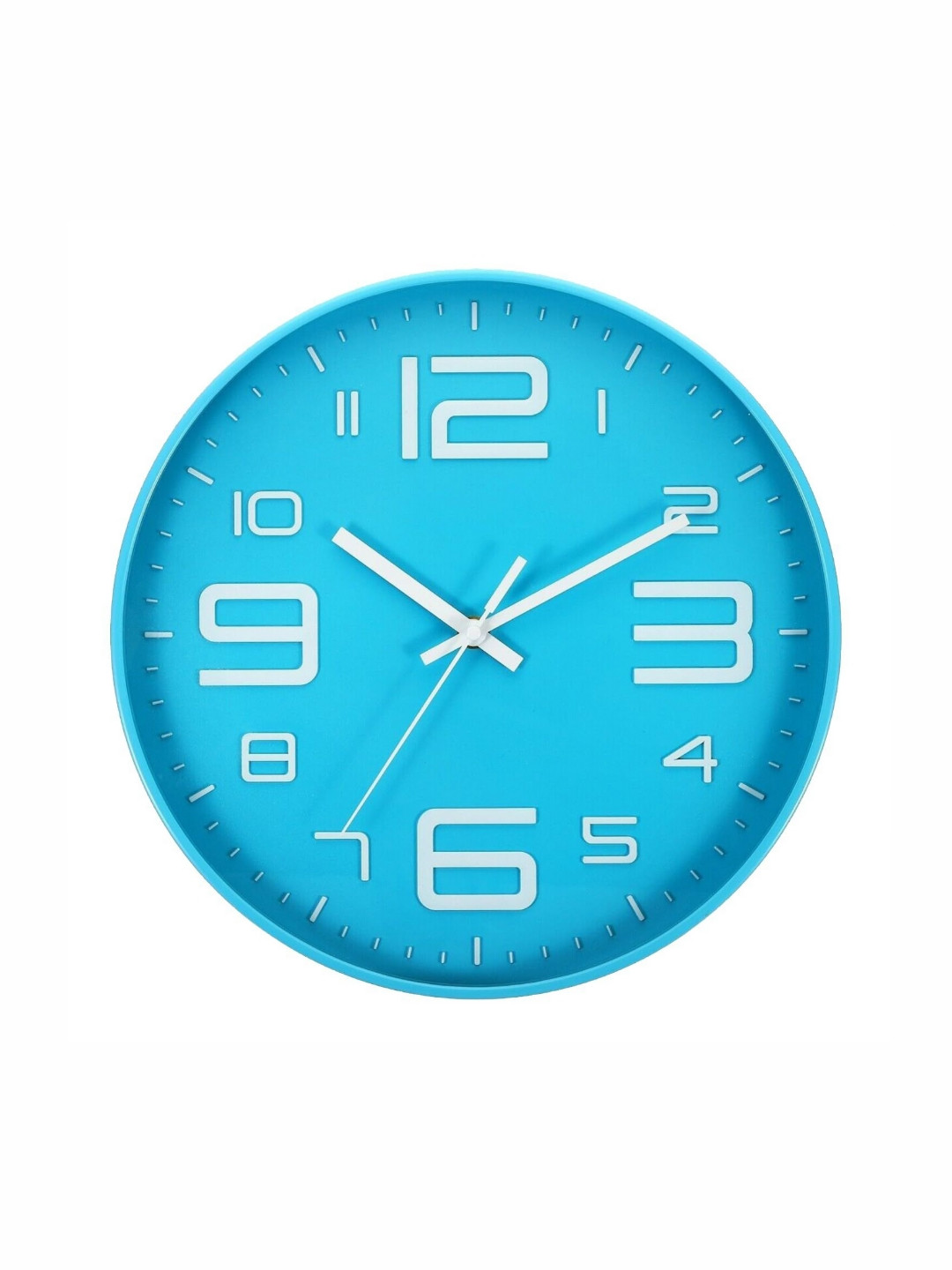 

SHOPPOFOBIX Blue & White Contemporary Analogue Wall Clock