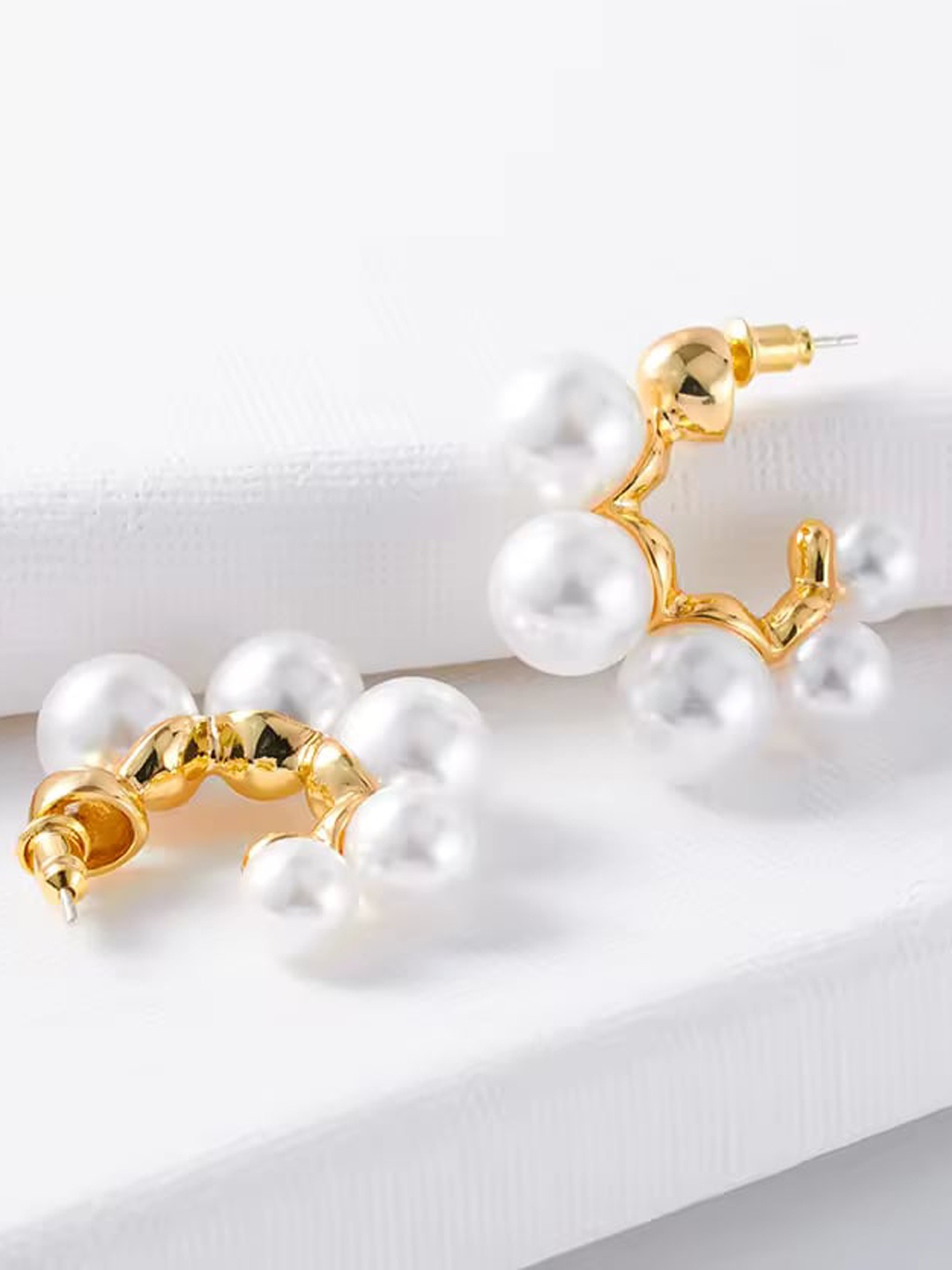 

KARISHMA KREATIONS Contemporary Drop Earrings, Gold
