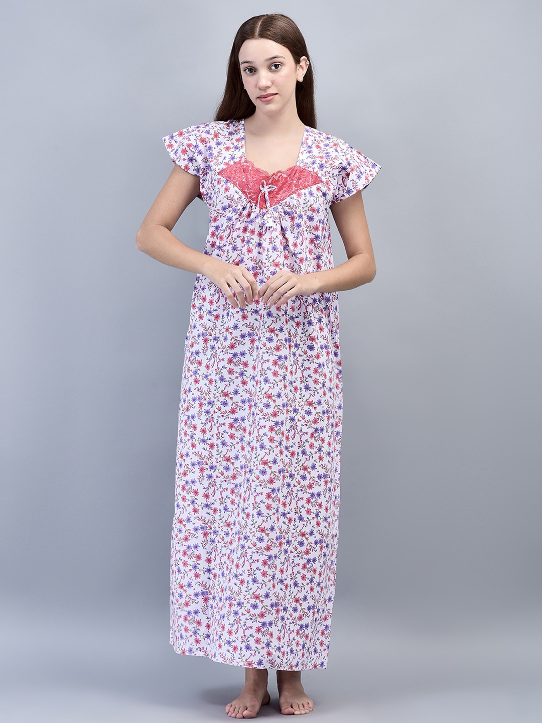 

Noty Printed Maxi Nightdress, Off white