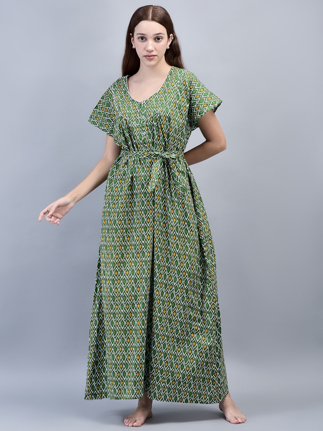 

Noty Printed Maxi Nightdress, Green