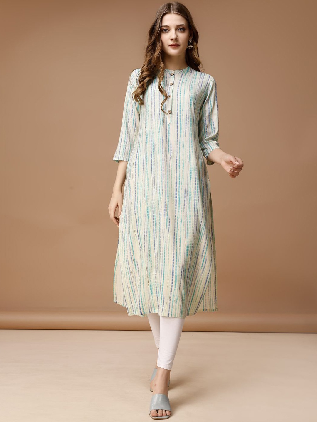 

KALINI Women Abstract Printed Kurta, Blue