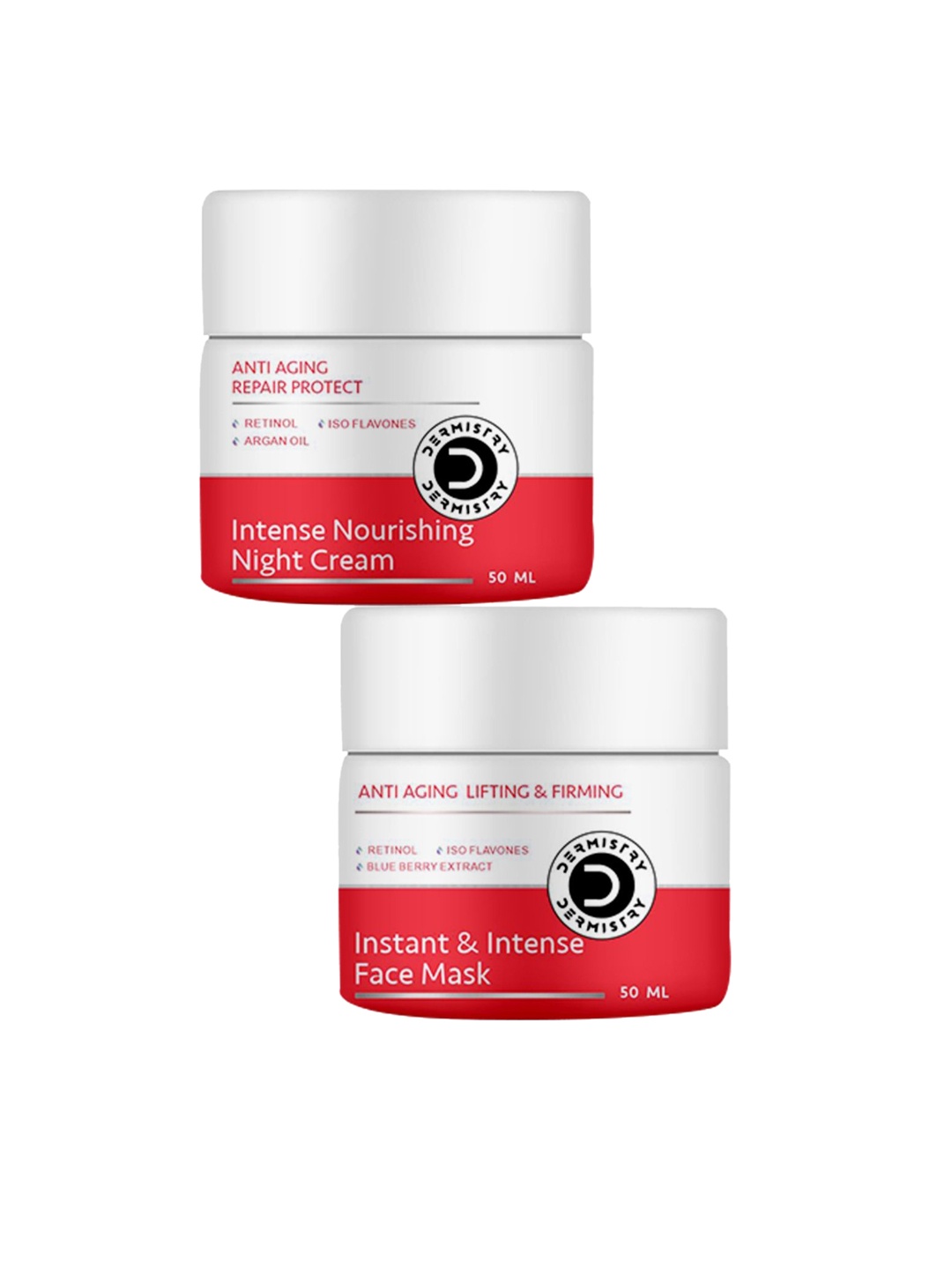 

Vigini Dermistry Instant & Intense Face Mask 50ml & Intense Night Cream 50ml, White