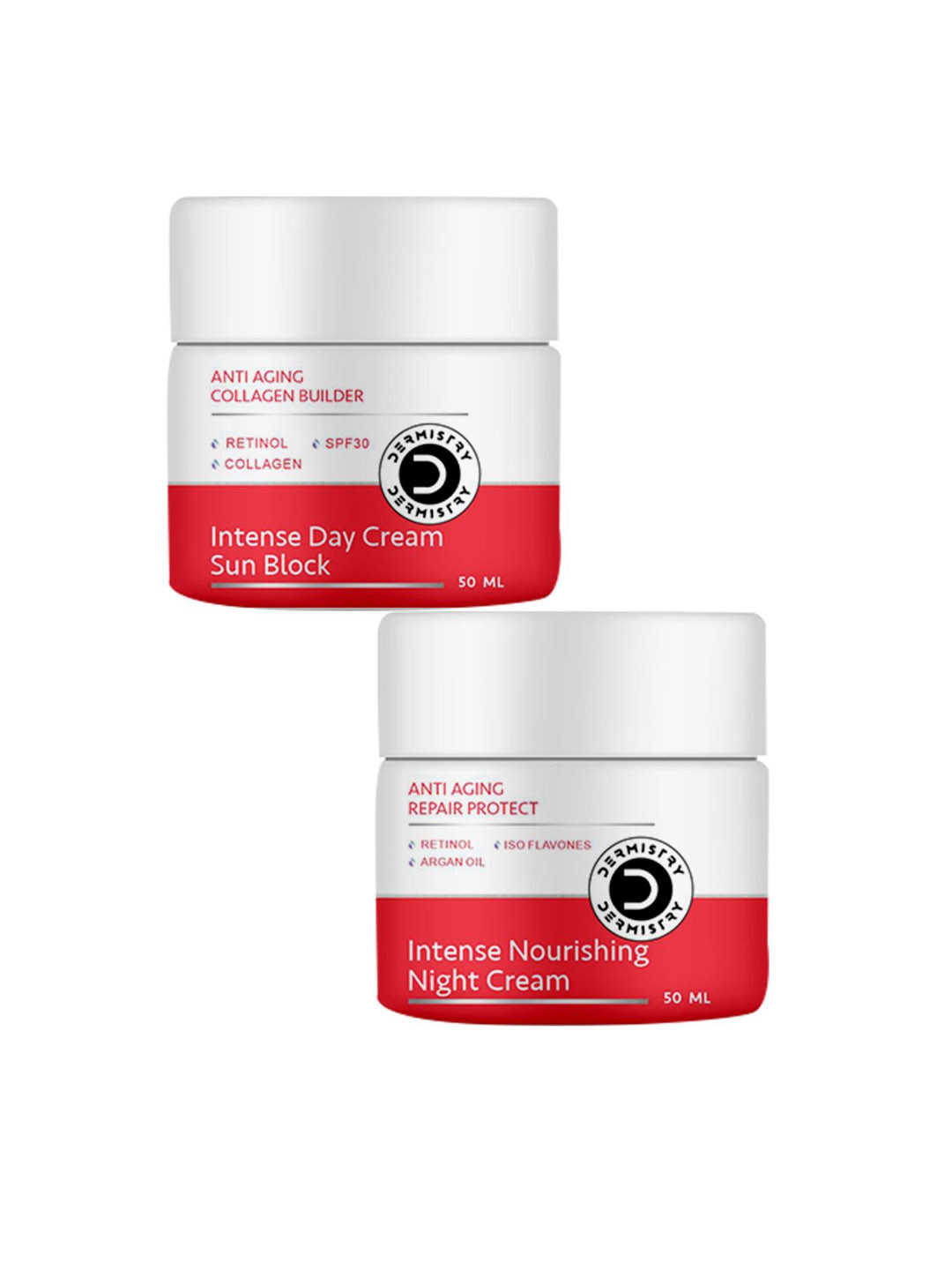

Vigini Dermistry Intense Day Cream 50ml & Intense Night Cream 50ml, White