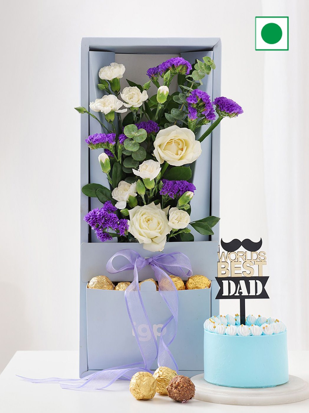 

IGP 3-Pcs Best Dad Delectable Father's Day Arrangement, Blue
