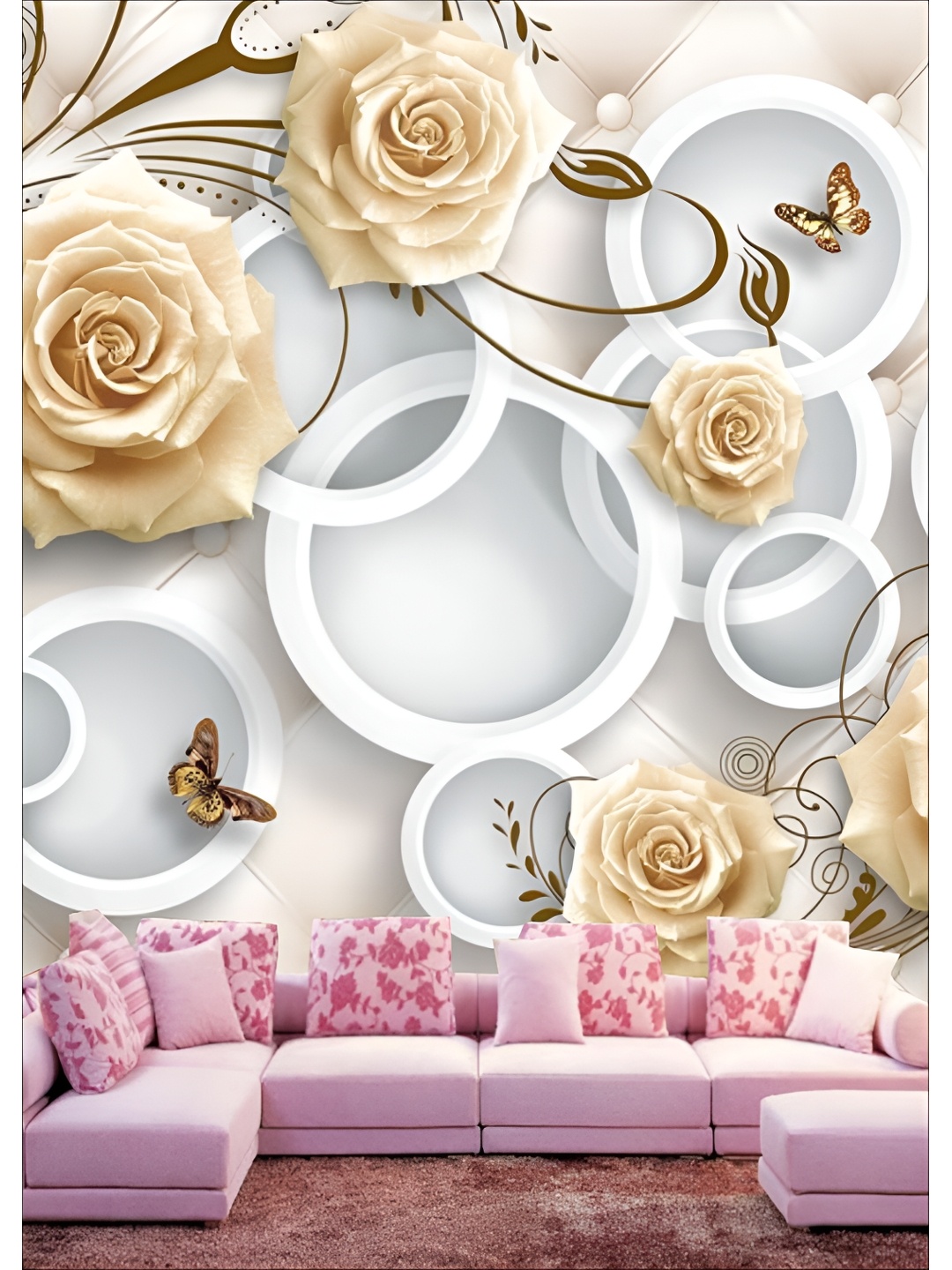 

Aura Beige & White Printed Self-Adhesive Wall Sicker