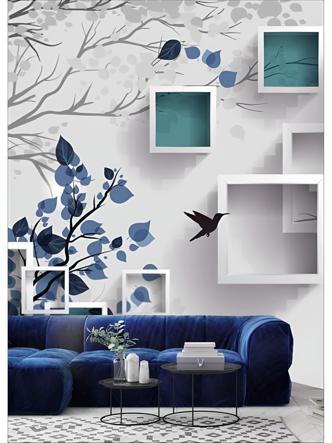 

Aura White & Green 3D Printed Self Adhesive Wall Sticker