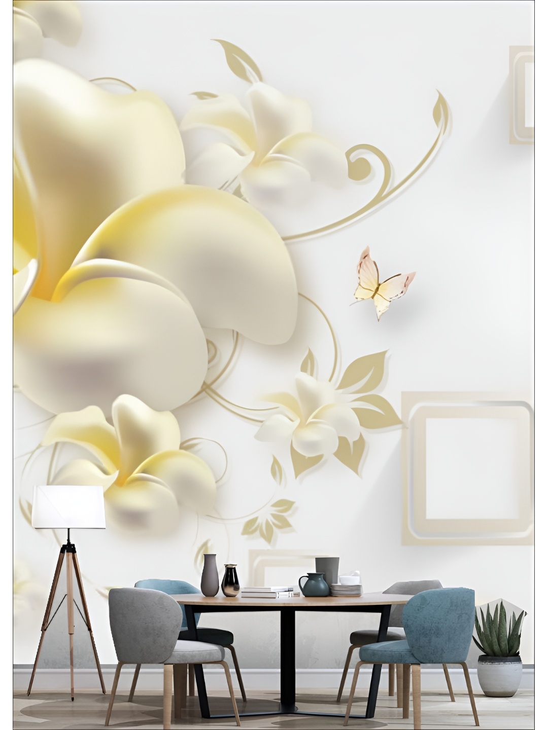 

Aura White 3D Printed Self Adhesive Wall Sticker